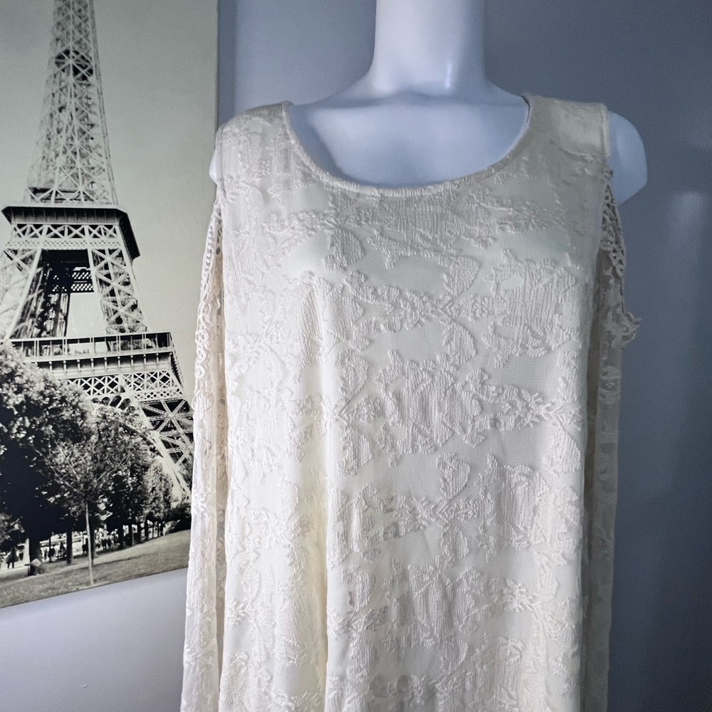 Verty Cream Lace Mini Dress